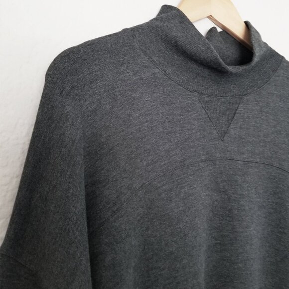 L.L. Bean SoftFlex Mockneck Pullover Size L Regular Midnight Black Heather Tunic - Picture 8 of 16